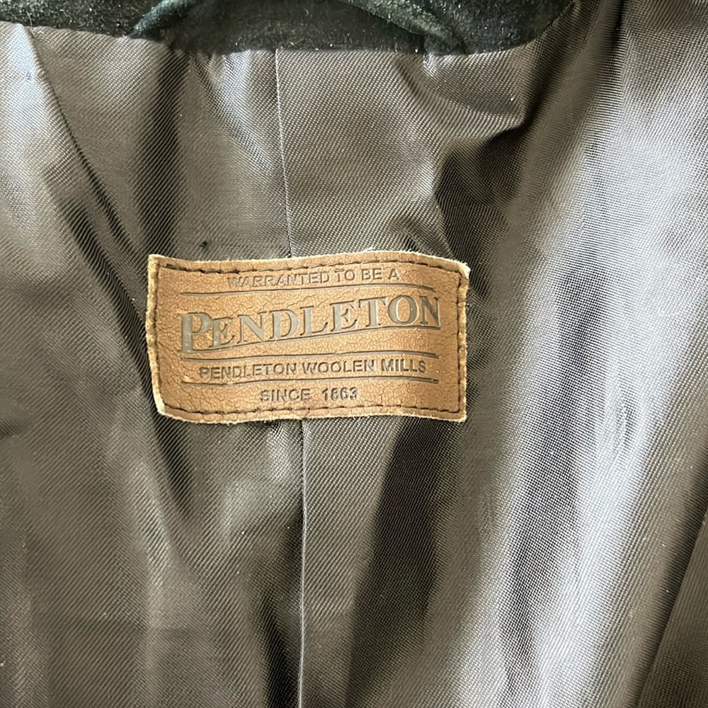 Pendleton Vtg Suede Leather Coat Jacket - image 8